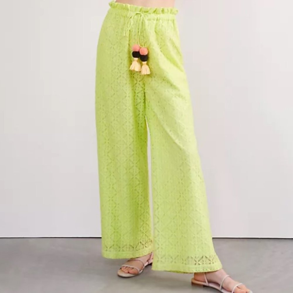 Anthropologie- Lacy Wide-Leg Pants